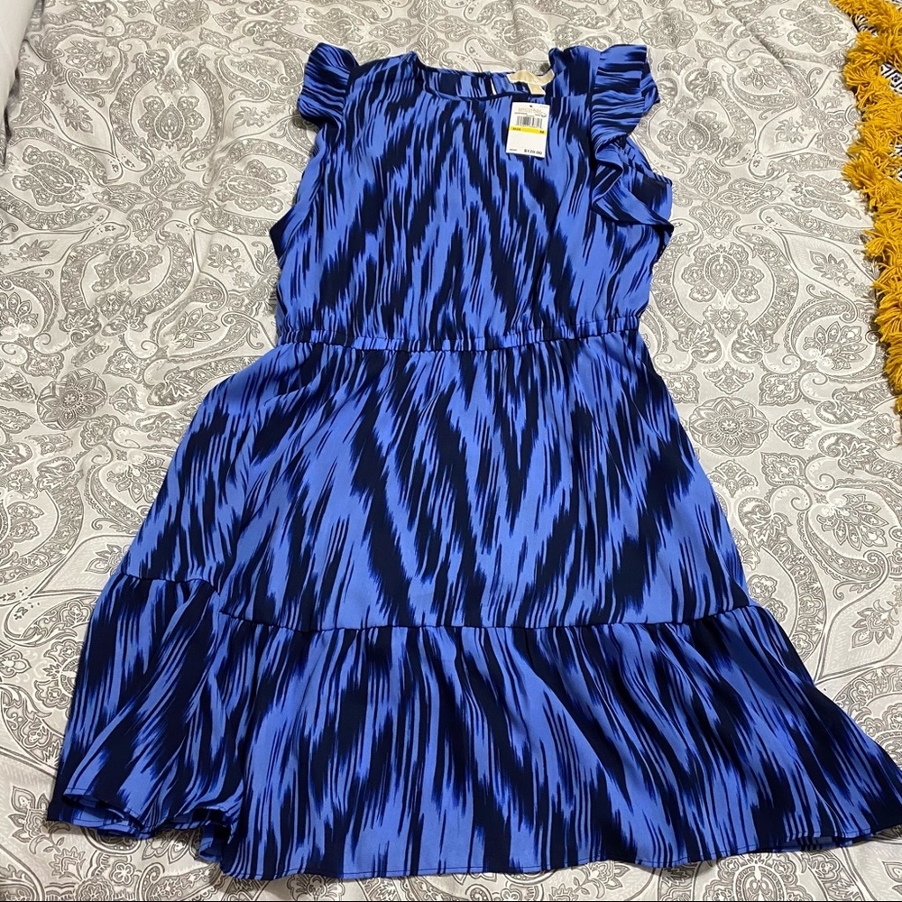 NWT MICHAEL Michael Kors Sleeveless Blue Dress M